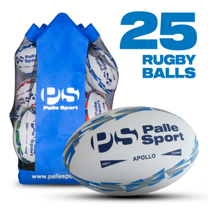 Rugby - Apollo Training Ball - 25 Ball Bundle - Size 5, 4 & 3