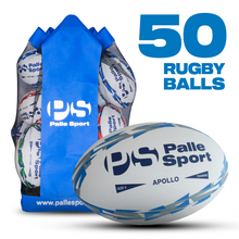 Load image into Gallery viewer, Rugby - Apollo Training Ball - 50 Ball Bundle - Size 5, 4 &amp; 3