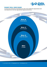 Load image into Gallery viewer, Rugby Ball Size Chart