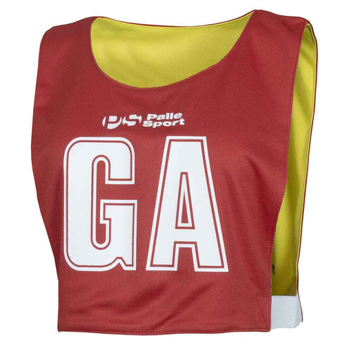 Reversible Netball Bibs Red Yellow 