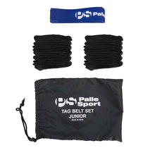 Load image into Gallery viewer, Rugby Tag Belt Set Blue 1155-B Contents